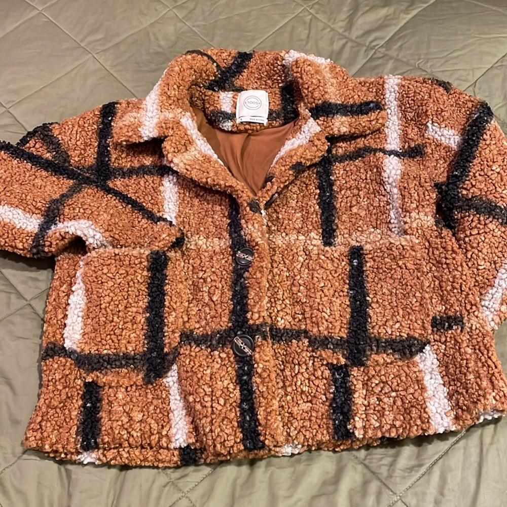S TOOSH Rust plaid Jacket size L